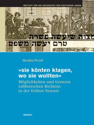 cover image of "sie könten klagen, wo sie wollten"